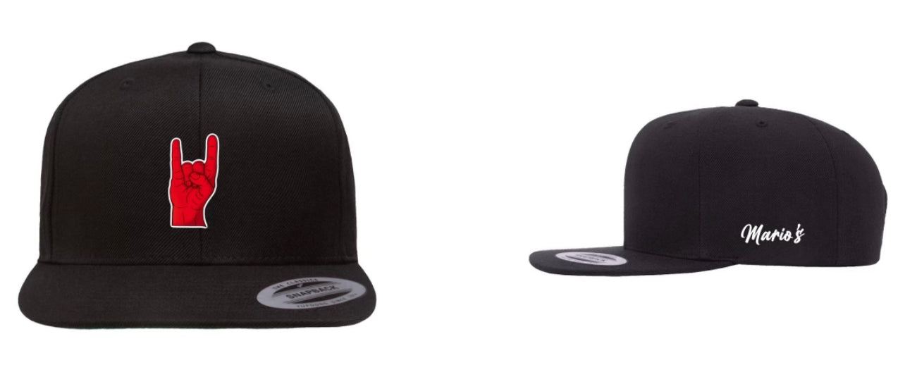 Red Horn Black Snapback