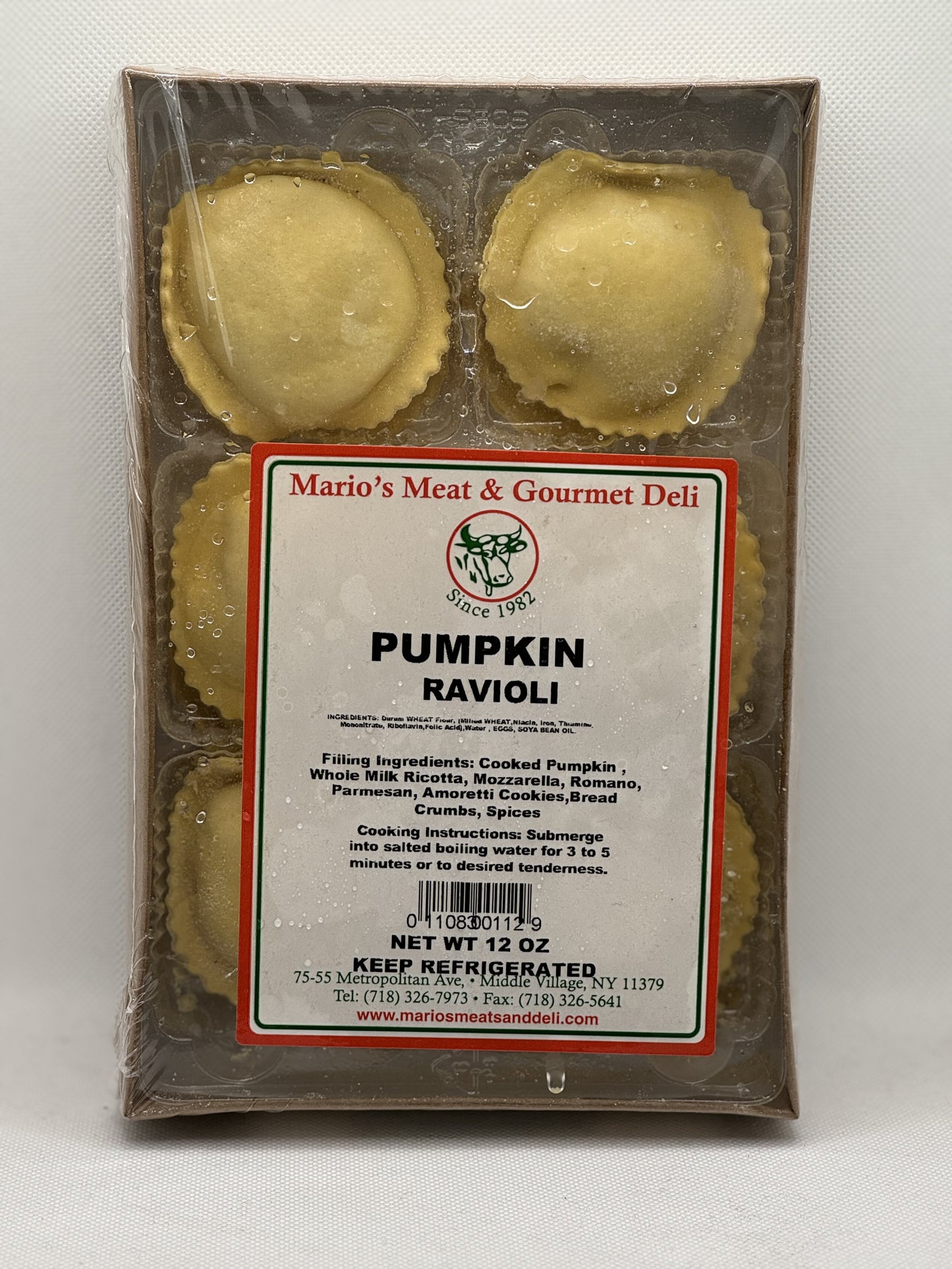 Pumpkin Ravioli- 12 oz.