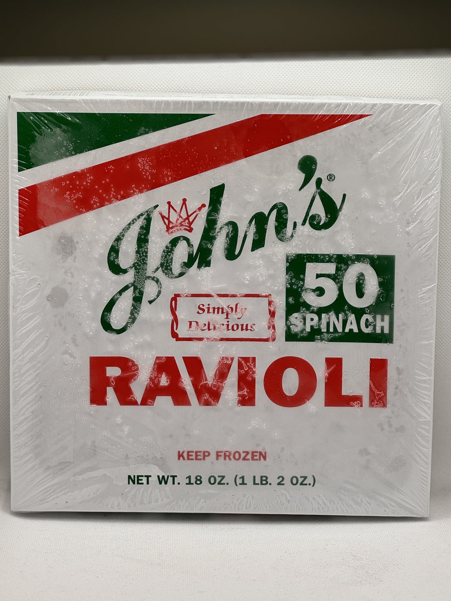 50 Count Square Spinach Ravioli- 1 Lb. 2 oz.