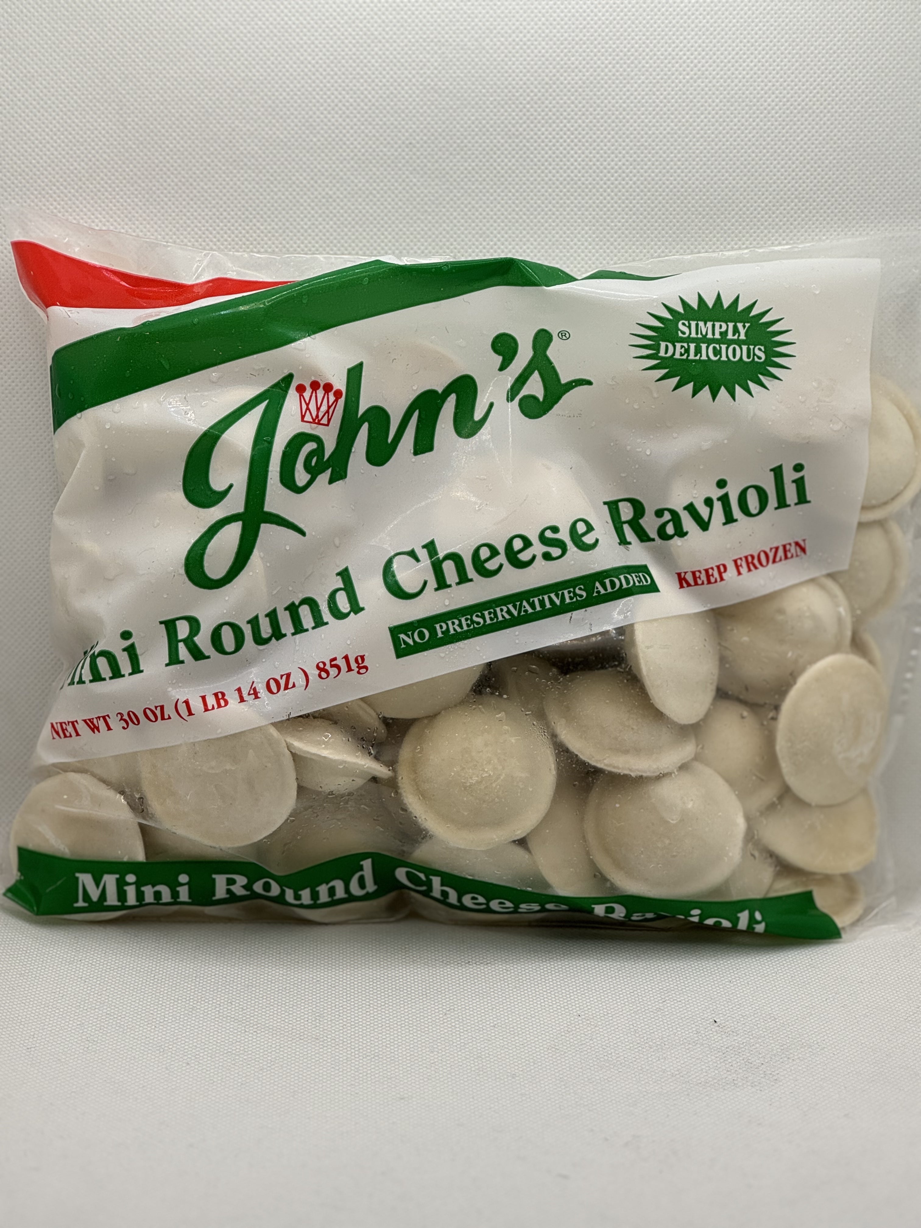 Mini Round Cheese Ravioli- 1 Lb. 14 oz. – mariosmerch