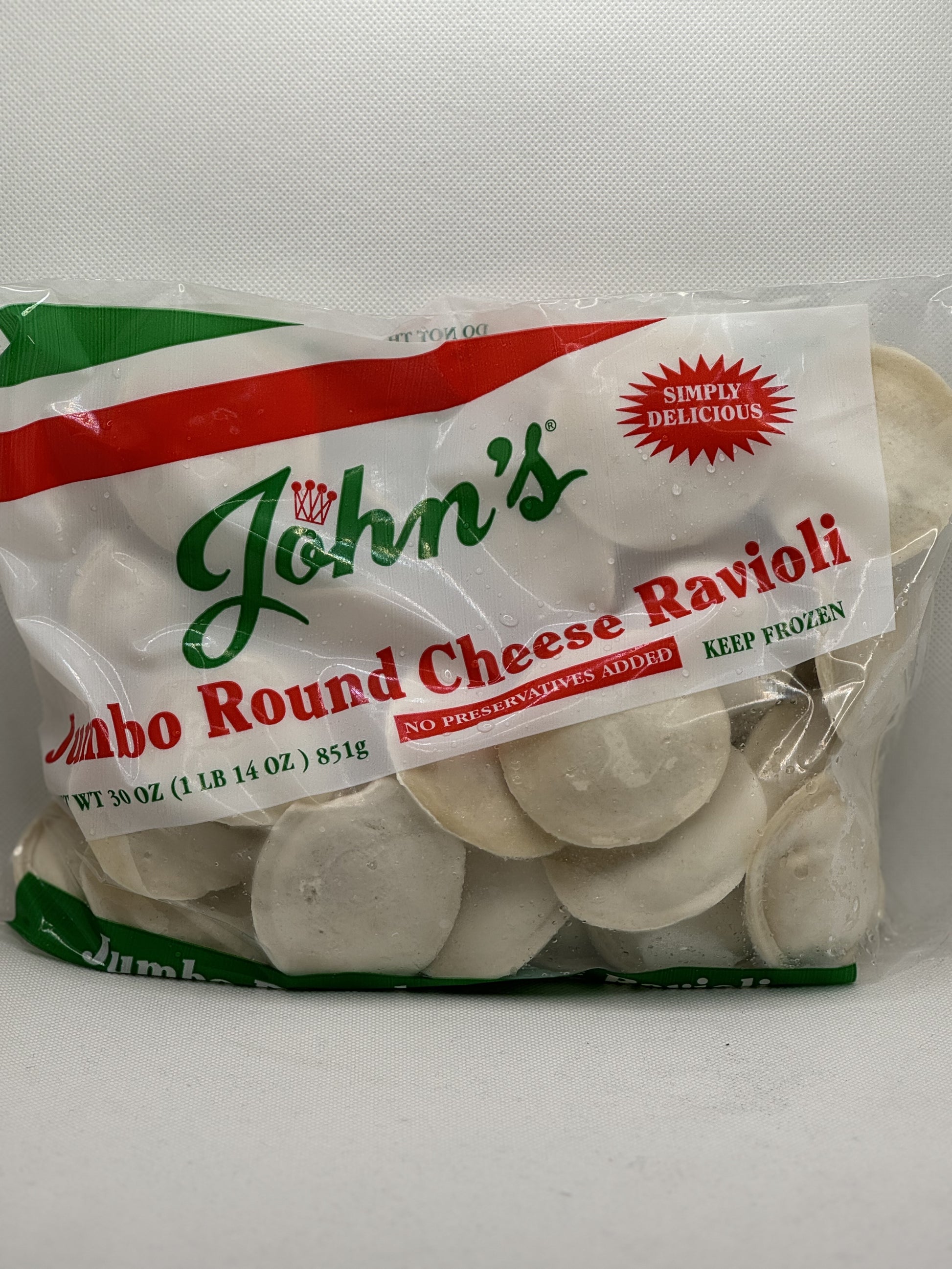Jumbo Round Cheese Ravioli- 1 Lb. 14 oz. – mariosmerch