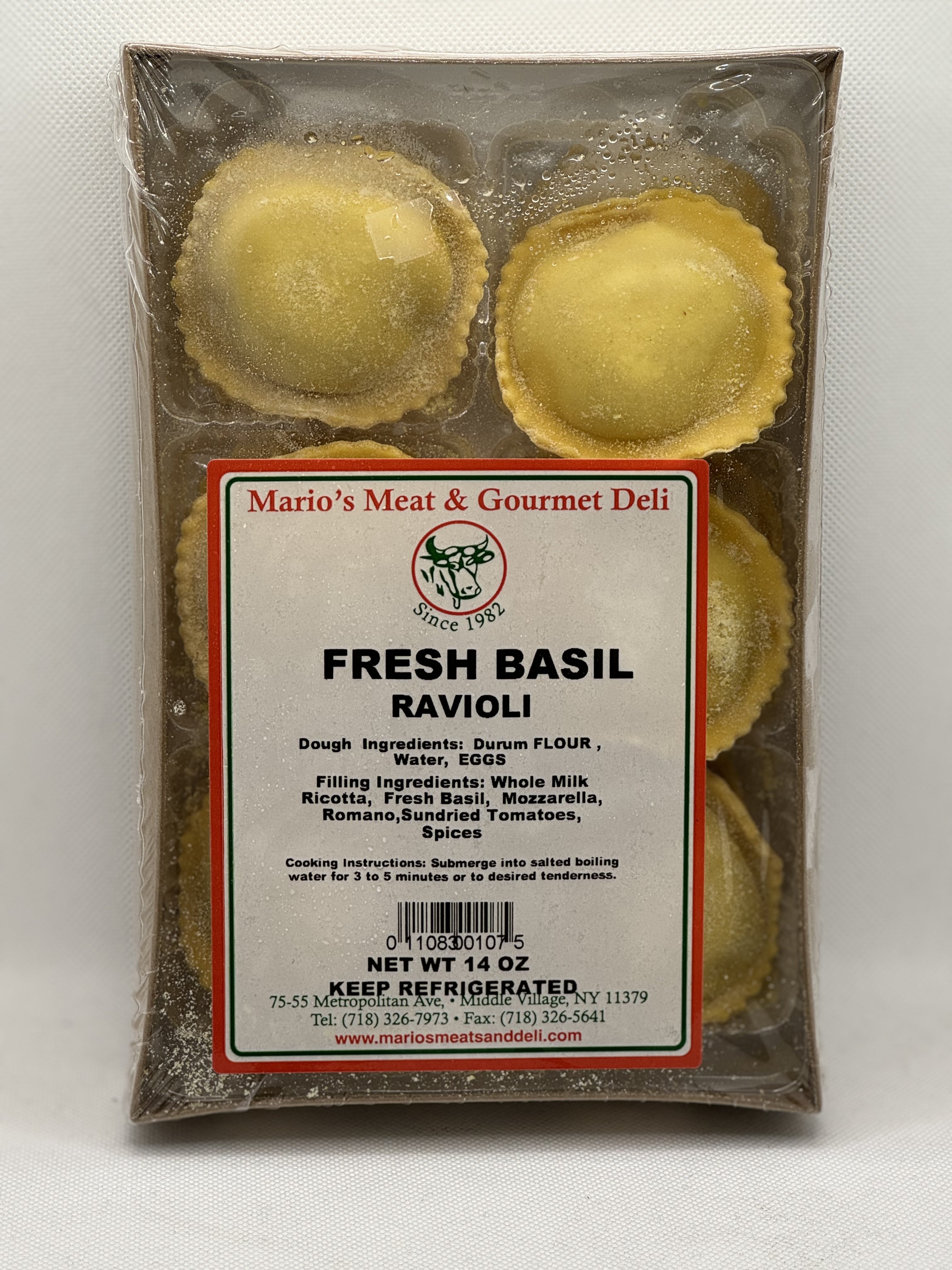Fresh Basil Ravioli- 14 oz. – mariosmerch