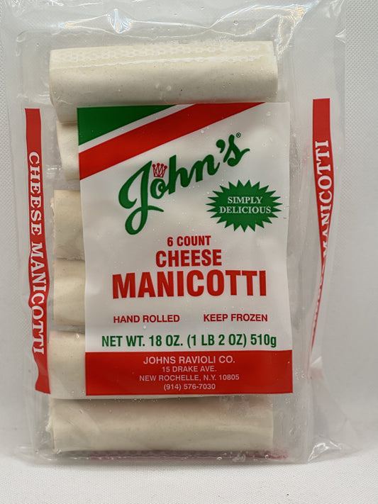 Manicotti with Cheese- 6 Count