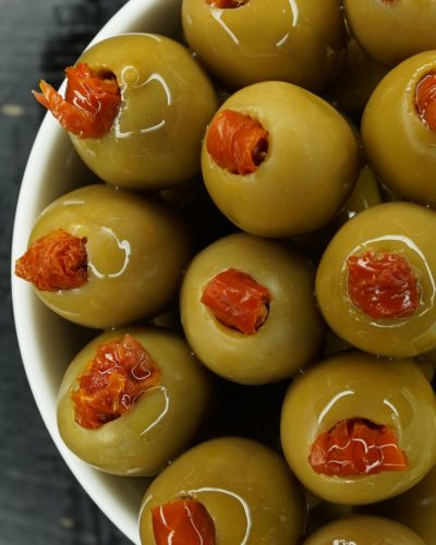 Sundried Tomato Stuffed Olives - 1 lb.