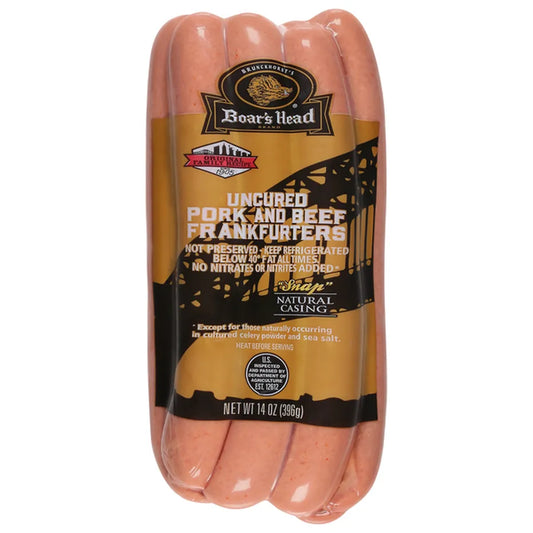 Boars Head Beef & Pork Natural Casing Hot Dogs